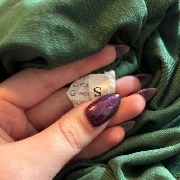 Forrest Green One Shoulder Dress - Picture 3 of 3